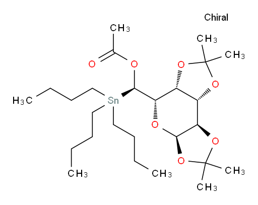 (R)-((3aR,5S,5aR,8aS,8bR)-2,2,7,7-四甲基四氢-3aH-双([1,3]二氧杂环戊烯o)[4,5-b:4',5'-d]吡喃-5-基)(三丁基锡基)甲基 乙酸酯