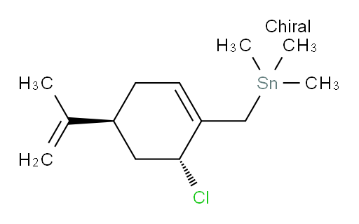 (((4S,6R)-6-氯-4-(丙-1-烯-2-基)环己-1-烯-1-基)甲基)三甲基锡烷