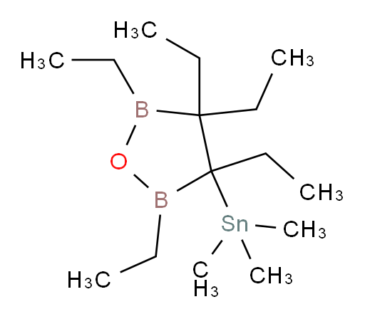 三甲基(2,3,4,4,5-五乙基-1,2,5-氧杂二硼杂环戊烷-3-基)锡烷
