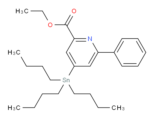 乙基 6-苯基-4-(三丁基锡基)吡啶-2-甲酸酯