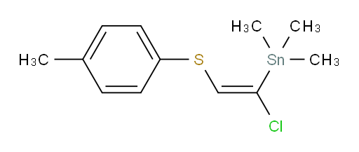 (Z)-(1-氯-2-(对甲苯基硫基)乙烯基)三甲基锡烷