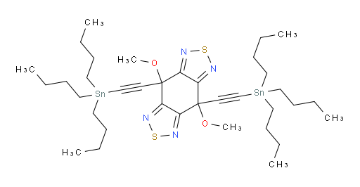 4,8-dimethoxy-4,8-bis((tributylstannyl)ethynyl)-4,8-dihydrobenzo[1,2-c:4,5-c']bis([1,2,5]thiadiazole)