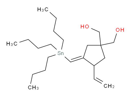 (E)-(3-((三丁基锡基)亚甲基)-4-乙烯基环戊烷-1,1-二基)二甲醇