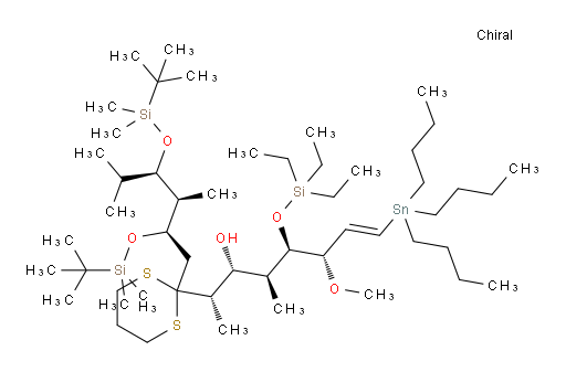(2S,3R,4S,5R,6S,E)-2-(2-((2R,3S,4R)-2,4-双((叔丁基二甲基sil氧基))-3,5-二m乙基己基)-1,3-二硫杂环己烷-2-基)-6-甲氧基-4-甲基-8-(三丁基锡基)-5-((三乙基硅基)氧基)辛-7-烯-3-醇