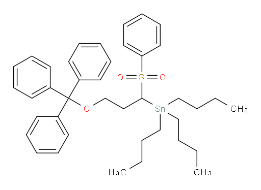 三丁基(1-(苯基磺酰基)-3-(三苯甲氧基)丙基)锡烷
