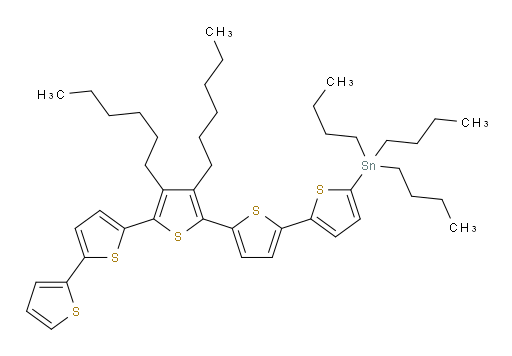 三丁基(3'',4''-二己基-[2,2':5',2'':5'',2''':5''',2''''-quinque噻吩]-5-基)锡烷