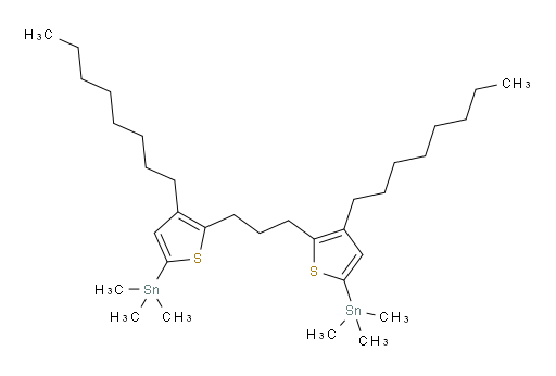 1,3-双(3-辛基-5-(三甲基锡基)噻吩-2-基)丙烷