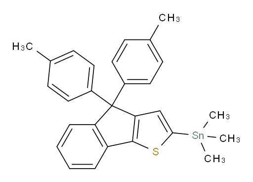 (4,4-双-对甲苯基-4H-茚[1,2-b]噻吩-2-基)三甲基锡烷