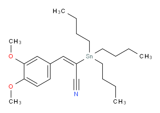 (E)-3-(3,4-二甲氧基苯基)-2-(三丁基锡基)丙烯腈