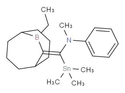 (Z)-N-((9-乙基-9-bora双环[3.3.2]癸烷-10-亚基)(三甲基锡基)甲基)-N-甲基苯胺