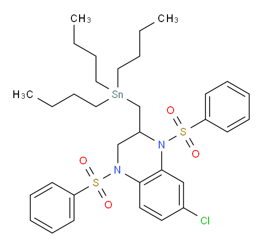 7-氯-1,4-双(苯基磺酰基)-2-((三丁基锡基)甲基)-1,2,3,4-四氢喹喔啉