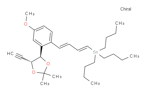 三丁基((1E,3E)-4-(2-((4R,5R)-5-乙炔基-2,2-二甲基-1,3-二氧杂环戊烷-4-基)-4-甲氧基苯基)丁-1,3-二烯-1-基)锡烷