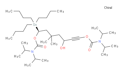 (7S)-3-羟基-5,5-二甲基-7-(三丁基锡基)庚-1-炔e-1,7-二基 双(二异丙基氨基甲酸酯)