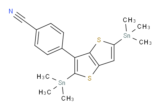4-(2,5-bis(trimethylstannyl)thieno[3,2-b]thiophen-3-yl)benzonitrile