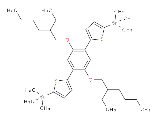 (5,5'-(2,5-双((2-乙基己基)氧基)-1,4-苯二基)双(噻吩-5,2-二基))双(三甲基锡烷)
