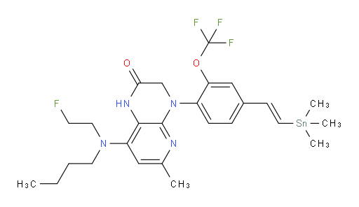 (E)-8-(丁基(2-氟乙基)氨基)-6-甲基-4-(2-(三氟甲氧基)-4-(2-(三甲基锡基)乙烯基)苯基)-3,4-二氢吡啶并[2,3-b]吡嗪-2(1H)-酮