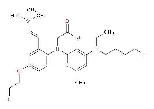 (E)-8-(乙基(4-氟丁基)氨基)-4-(4-(2-氟乙氧基)-2-(2-(三甲基锡基)乙烯基)苯基)-6-甲基-3,4-二氢吡啶并[2,3-b]吡嗪-2(1H)-酮