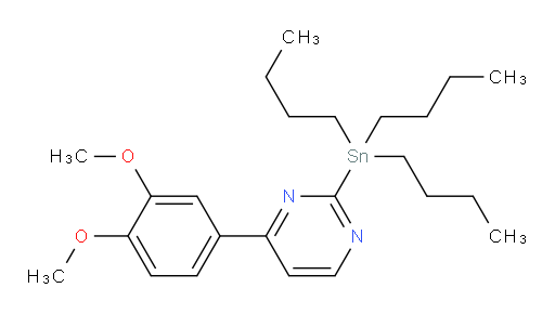 4-(3,4-二甲氧基苯基)-2-(三丁基锡基)嘧啶