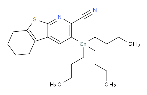 3-(三丁基锡基)-5,6,7,8-四氢苯并[4,5]噻吩并[2,3-b]吡啶-2-氰基