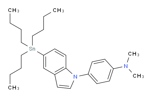 N,N-二甲基-4-(5-(三丁基锡基)-1H-吲哚-1-基)苯胺