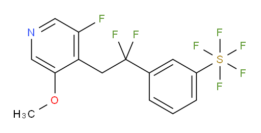 3-(1,1-difluoro-2-(3-fluoro-5-methoxypyridin-4-yl)ethyl)(pentafluoromercapto)benzene