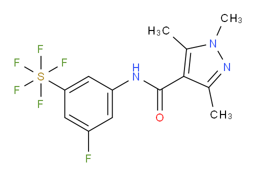 [3-fluoro-5-[[(1,3,5-trimethyl-1H-pyrazol-4-yl)carbonyl]amino]phenyl]sulfur pentafluoride