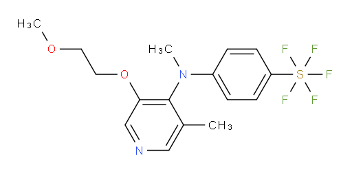 4-((3-(2-methoxyethoxy)-5-methylpyridin-4-yl)(methyl)amino)(pentafluoromercapto)benzene