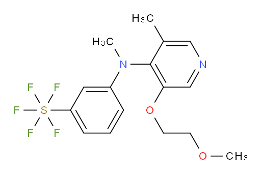 3-((3-(2-methoxyethoxy)-5-methylpyridin-4-yl)(methyl)amino)(pentafluoromercapto)benzene