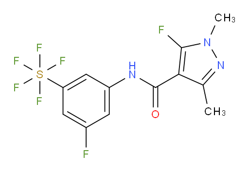 [3-fluoro-5-[[(5-fluoro-1,3-dimethyl-1H-pyrazol-4-yl)carbonyl]amino]phenyl]sulfur pentafluoride