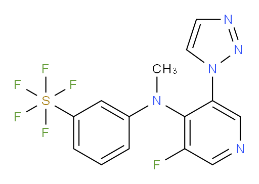 3-((3-fluoro-5-(1H-1,2,3-triazol-1-yl)pyridin-4-yl)(methyl)amino)(pentafluoromercapto)benzene