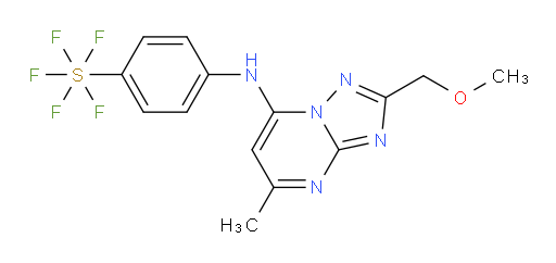 [4-[[2-(methoxymethyl)-5-methyl[1,2,4]triazolo[1,5-a]pyrimidin-7-yl]amino]phenyl]sulfur pentafluoride