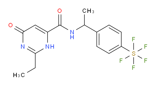 [4-[(1R)-1-[[(2-Ethyl-1,6-dihydro-6-oxo-4-pyrimidinyl)carbonyl]amino]ethyl]phenyl]sulfur pentafluoride