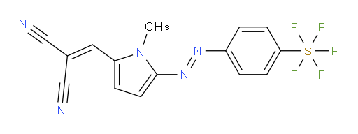 (E)-2-((5-((4-(pentafluoromercapto)phenyl)diazenyl)-1-methyl-1H-pyrrol-2-yl)methylene)malononitrile