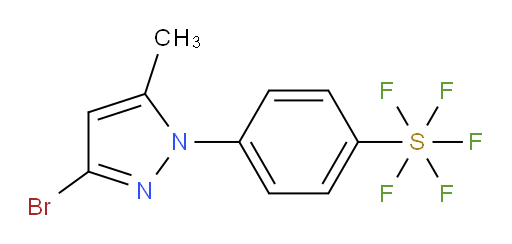 4-(3-bromo-5-methyl-1H-pyrazol-1-yl)(pentafluoromercapto)benzene