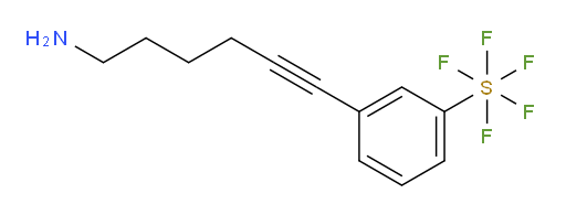 3-(6-aminohex-1-yn-1-yl)(pentafluoromercapto)benzene