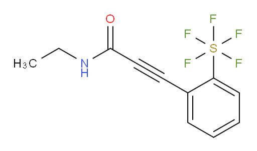 N-ethyl-3-(2-(pentafluoromercapto)phenyl)propiolamide