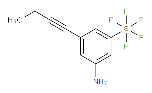 3-amino-5-(but-1-yn-1-yl)(pentafluoromercapto)benzene