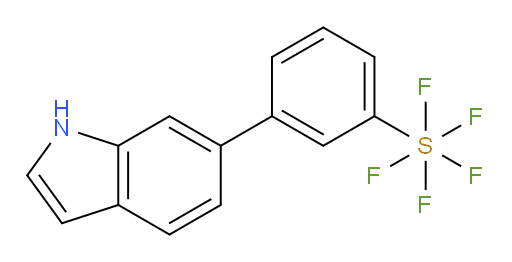 3-(1H-indol-6-yl)(pentafluoromercapto)benzene