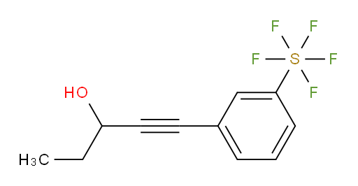1-(3-(pentafluoromercapto)phenyl)pent-1-yn-3-ol