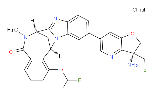 (7R,14R)-11-[(3R)-3-amino-3-(fluoromethyl)-2,3-dihydrofuro[3,2-b]pyridin-6-yl]-1-(difluoromethoxy)-6,7-dihydro-6-methyl-7,14-Methanobenzimidazo[1,2-b][2,5]benzodiazocin-5(14H)--one