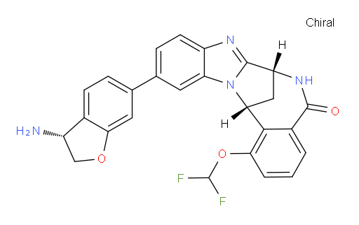 (7R,14R)-11-[(3R)-3-amino-2,3-dihydro-benzofuran-6-yl]-1-(difluoromethoxy)-6,7-dihydro-7,14-Methanobenzimidazo[1,2-b][2,5]benzodiazocin-5(14H)--one