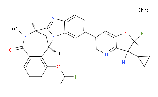 (7R,14R)-11-(3-amino-3-cyclopropyl-2,2-difluoro-2,3-dihydrofuro[3,2-b]pyridin-6-yl)-1-(difluoromethoxy)-6,7-dihydro-6-methyl-7,14-Methanobenzimidazo[1,2-b][2,5]benzodiazocin-5(14H)--one