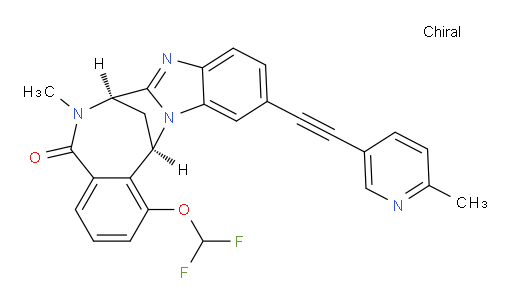(7R,14R)-1-(difluoromethoxy)-6,7-dihydro-6-methyl-11-[2-(6-methylpyridin-3-yl)ethynyl]-7,14-Methanobenzimidazo[1,2-b][2,5]benzodiazocin-5(14H)--one
