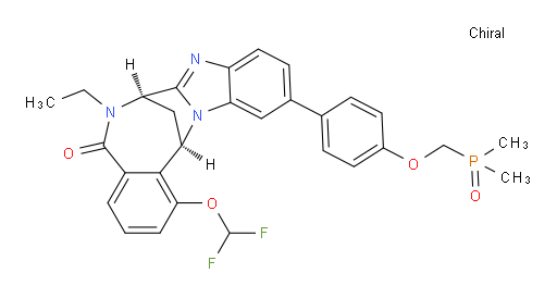 (7R,14R)-1-(difluoromethoxy)-11-[4-[(dimethylphosphinyl)methoxy]phenyl]-6-ethyl-6,7-dihydro-7,14-Methanobenzimidazo[1,2-b][2,5]benzodiazocin-5(14H)--one