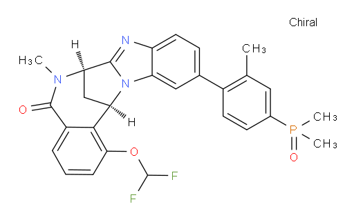 (7R,14R)-1-(difluoromethoxy)-11-[4-(dimethylphosphinyl)-2-methylphenyl]-6,7-dihydro-6-methyl-7,14-Methanobenzimidazo[1,2-b][2,5]benzodiazocin-5(14H)--one