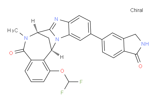 (7R,14R)-1-(difluoromethoxy)-11-(2,3-dihydro-1-oxo-1H-isoindol-5-yl)-6,7-dihydro-6-methyl-7,14-Methanobenzimidazo[1,2-b][2,5]benzodiazocin-5(14H)--one
