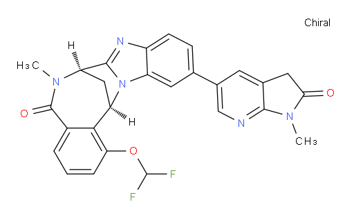 (7R,14R)-1-(difluoromethoxy)-11-(2,3-dihydro-1-methyl-2-oxo-1H-pyrrolo[2,3-b]pyridin-5-yl)-6,7-dihydro-6-methyl-7,14-Methanobenzimidazo[1,2-b][2,5]benzodiazocin-5(14H)--one