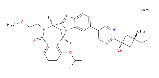 (7R,14R)-1-(difluoromethoxy)-11-(2-((1s,3S)-3-(fluoromethyl)-1-hydroxy-3-methylcyclobutyl)pyrimidin-5-yl)-6-(2-methoxyethyl)-6,7-dihydro-7,14-methanobenzo[f]benzo[4,5]imidazo[1,2-a][1,4]diazocin-5(14H)-one