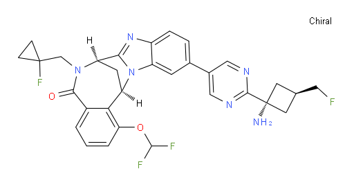 (7R,14R)-11-(2-((1r,3R)-1-amino-3-(fluoromethyl)cyclobutyl)pyrimidin-5-yl)-1-(difluoromethoxy)-6-((1-fluorocyclopropyl)methyl)-6,7-dihydro-7,14-methanobenzo[f]benzo[4,5]imidazo[1,2-a][1,4]diazocin-5(14H)-one