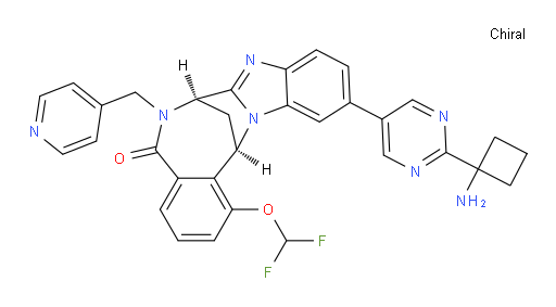 (7R,14R)-11-(2-(1-aminocyclobutyl)pyrimidin-5-yl)-1-(difluoromethoxy)-6-(pyridin-4-ylmethyl)-6,7-dihydro-7,14-methanobenzo[f]benzo[4,5]imidazo[1,2-a][1,4]diazocin-5(14H)-one